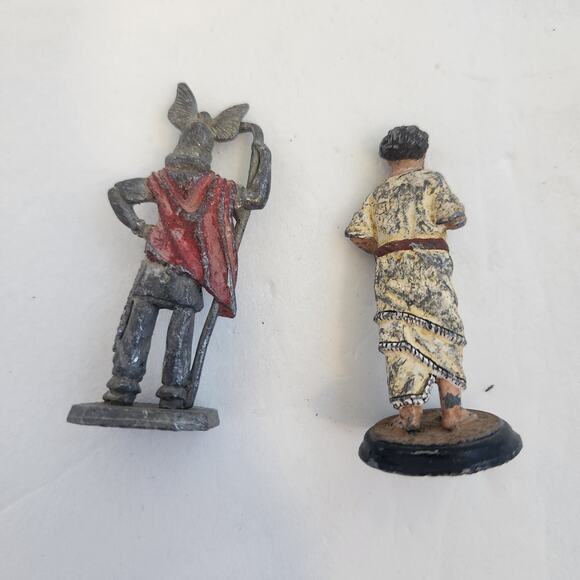 Vintage lot of 2 metal figures stamped - Picture 2 of 3